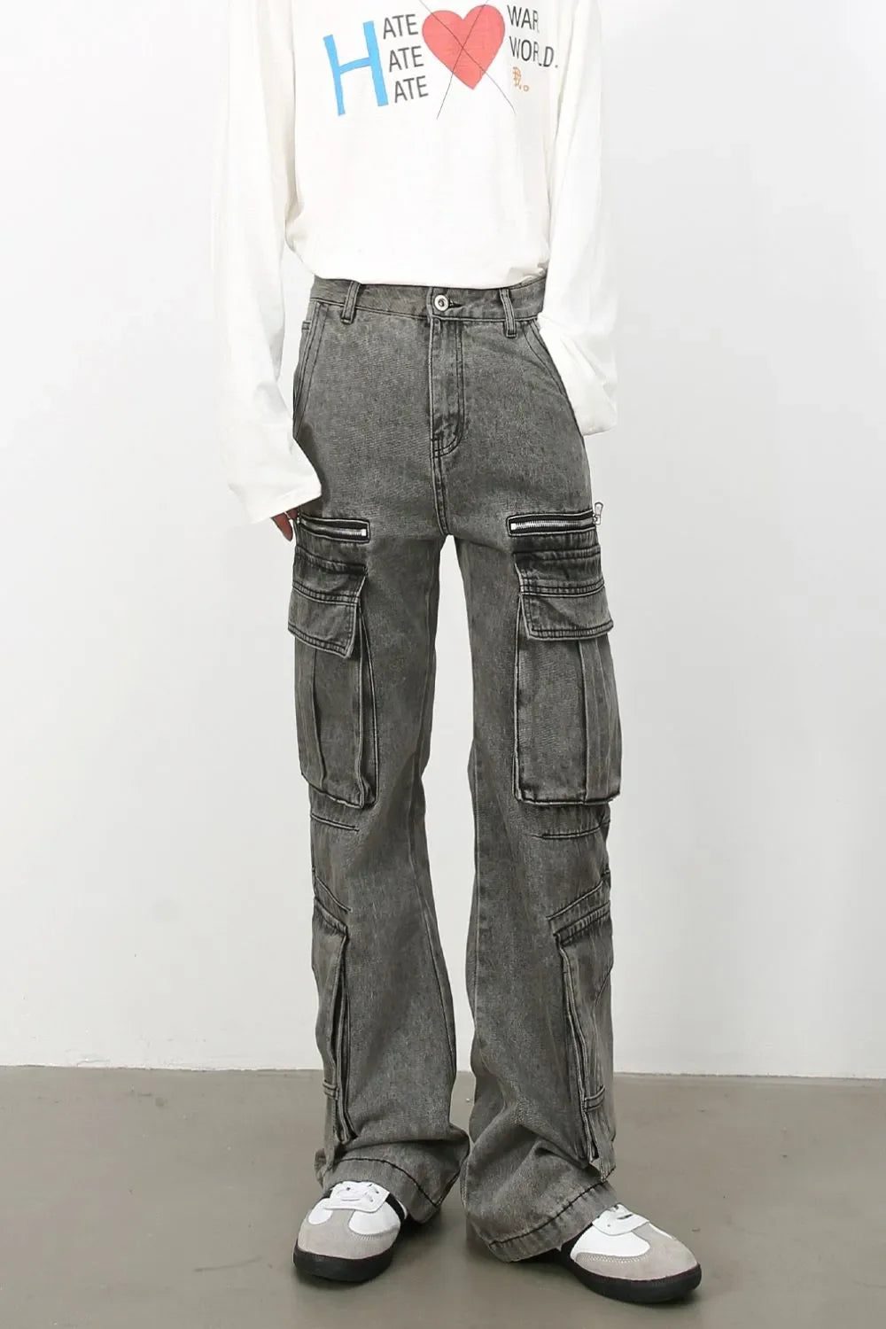 Men's Mid Rise Jeans with Cargo Pockets - tif-shop24.de