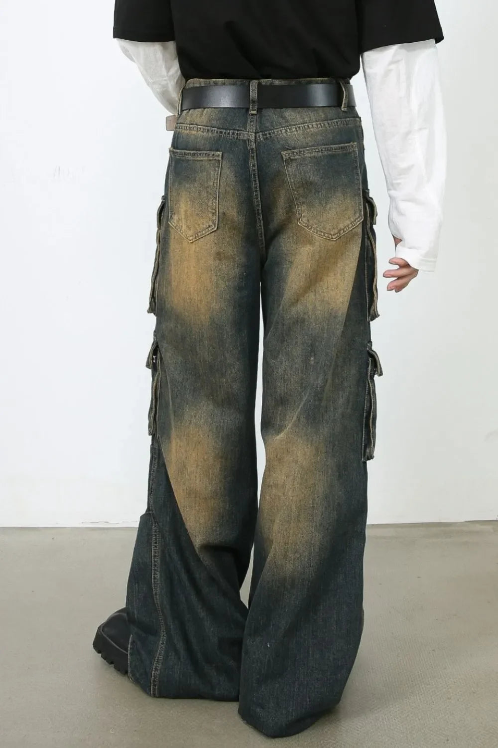 Men's Washed Wide Leg Jeans - tif-shop24.de