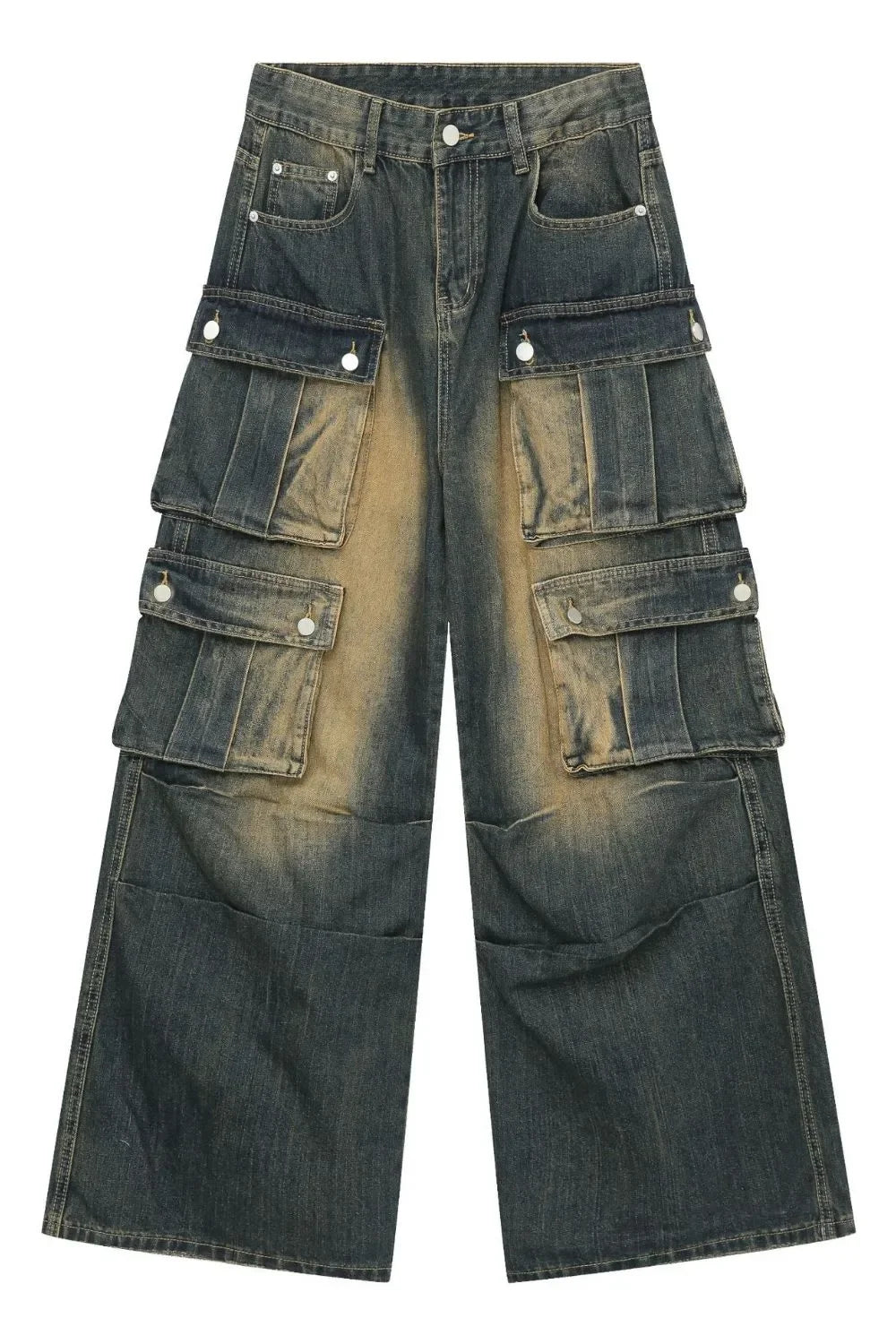 Men's Washed Wide Leg Jeans - tif-shop24.de
