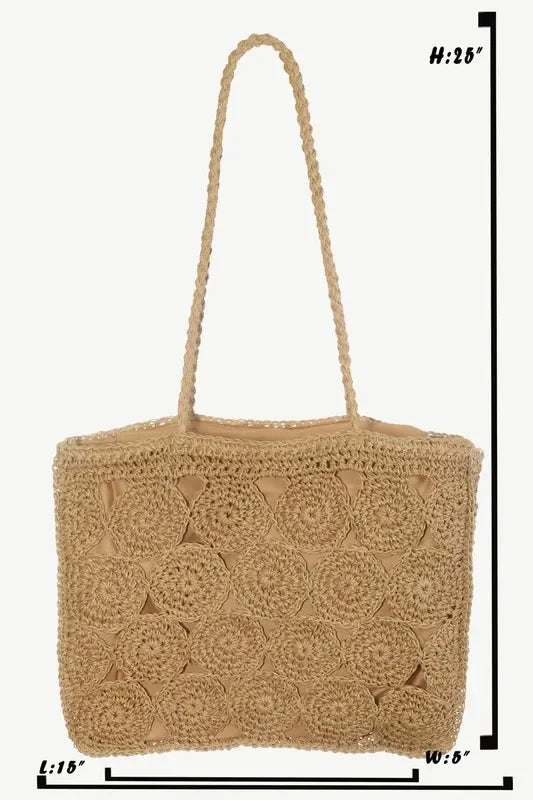 Fame Square Braided Pattern Tote Bag - tif-shop24.de