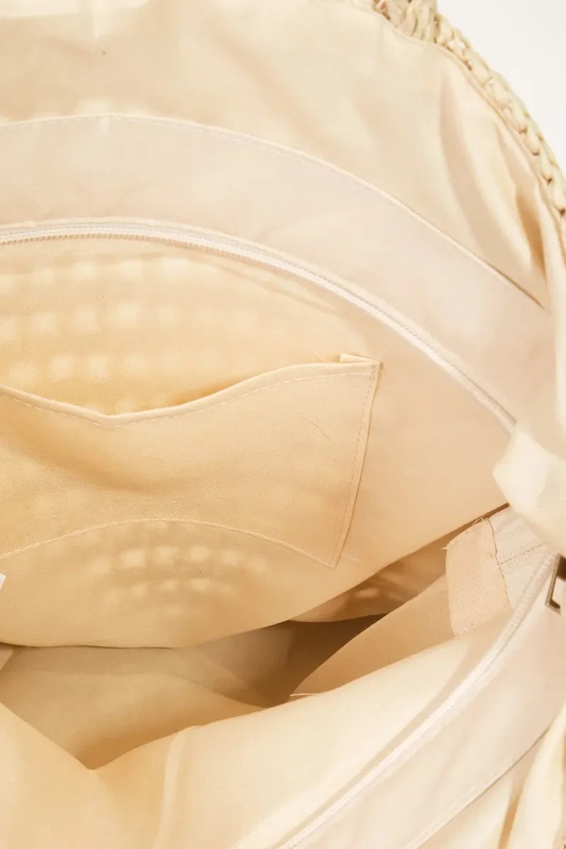 Fame Straw Braided Beach Tote Bag - tif-shop24.de