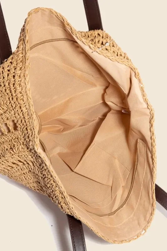 Fame Straw Braided Rounded Tote Bag - tif-shop24.de