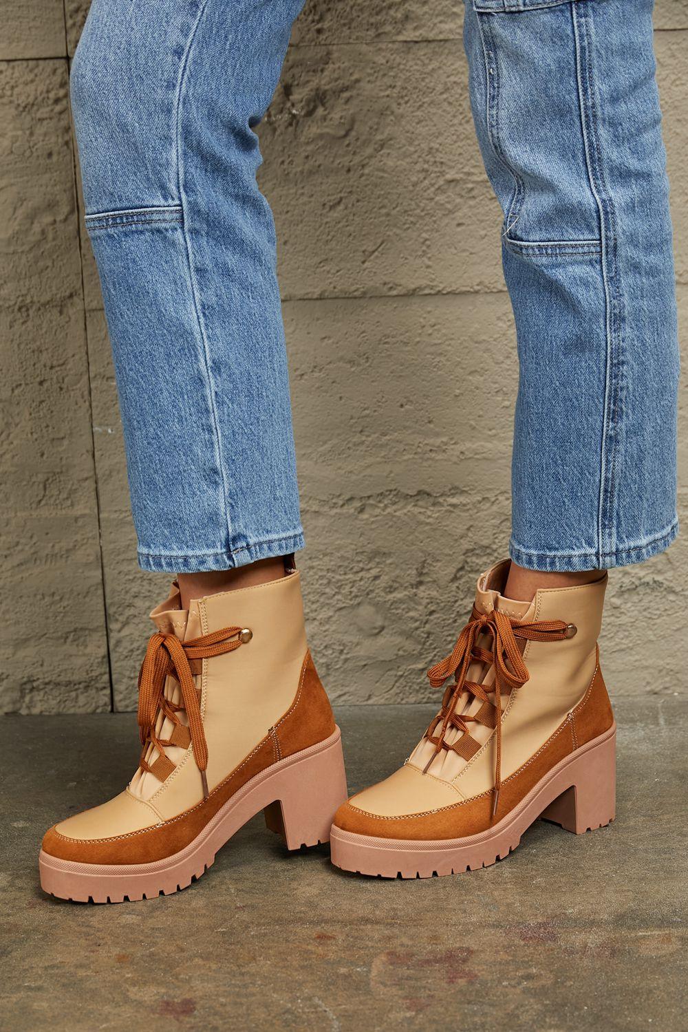 East Lion Corp Lace Up Lug Booties - tif-shop24.de