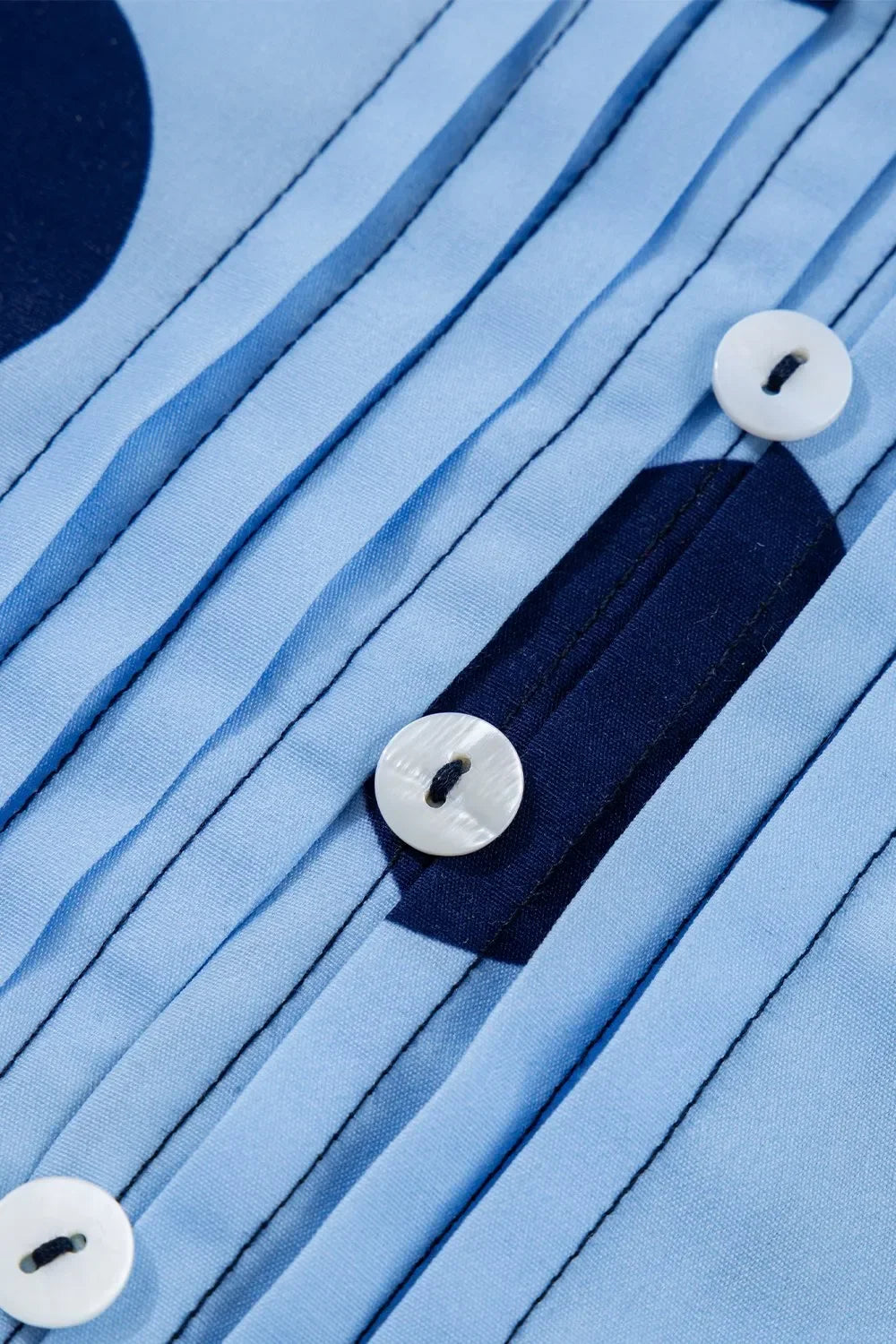 Polka Dot Print Ruffled Short Sleeve Buttoned Collared Blouse - tif-shop24.de