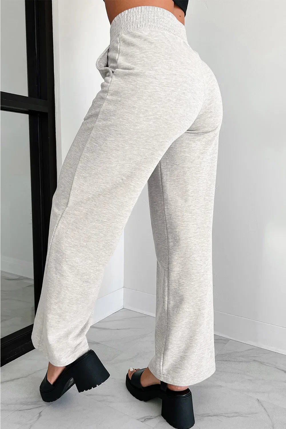 Elastic Waist Active Pants with Pockets - tif-shop24.de