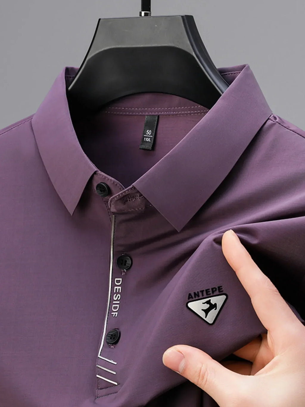 Men's Plus Size Collared Neck Short Sleeve Polo - tif-shop24.de