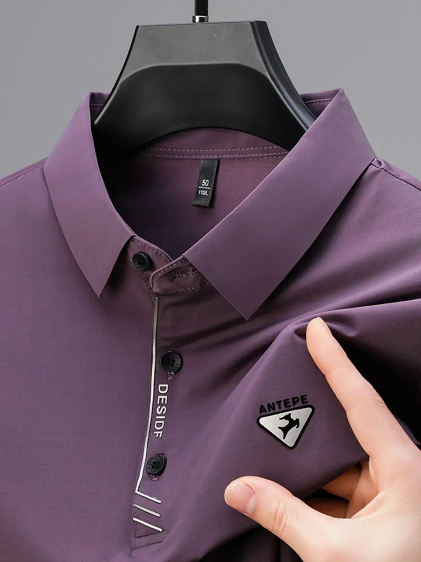 Men's Plus Size Collared Neck Short Sleeve Polo - tif-shop24.de