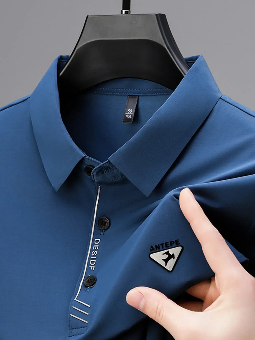 Men's Plus Size Collared Neck Short Sleeve Polo - tif-shop24.de