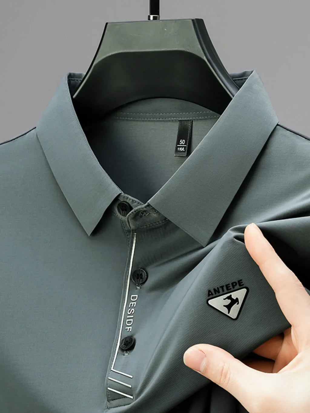 Men's Plus Size Collared Neck Short Sleeve Polo - tif-shop24.de