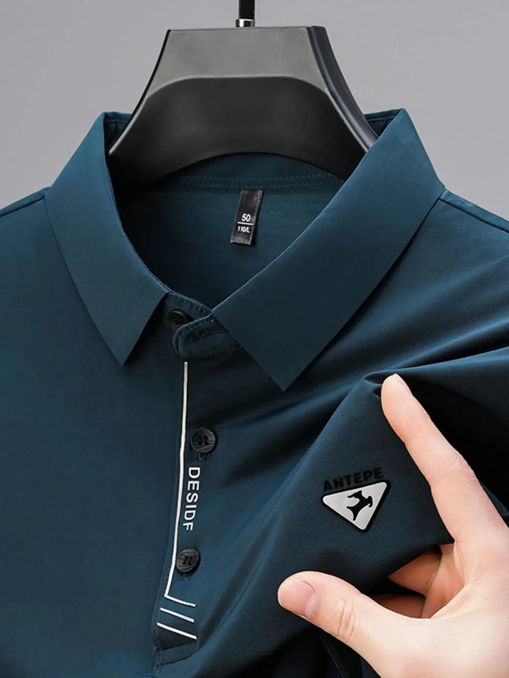 Men's Plus Size Collared Neck Short Sleeve Polo - tif-shop24.de