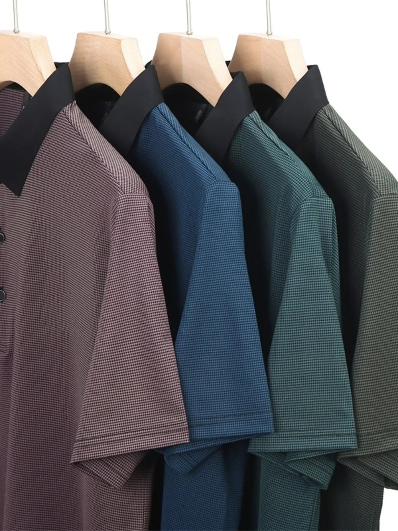 Men's Plus Size Contrast Collar Breathable Polo - tif-shop24.de