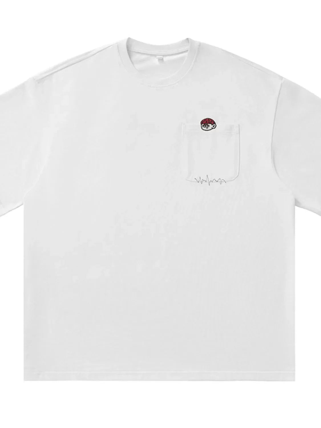 Men's Plus Size Round Neck Embroidered T-Shirt - tif-shop24.de