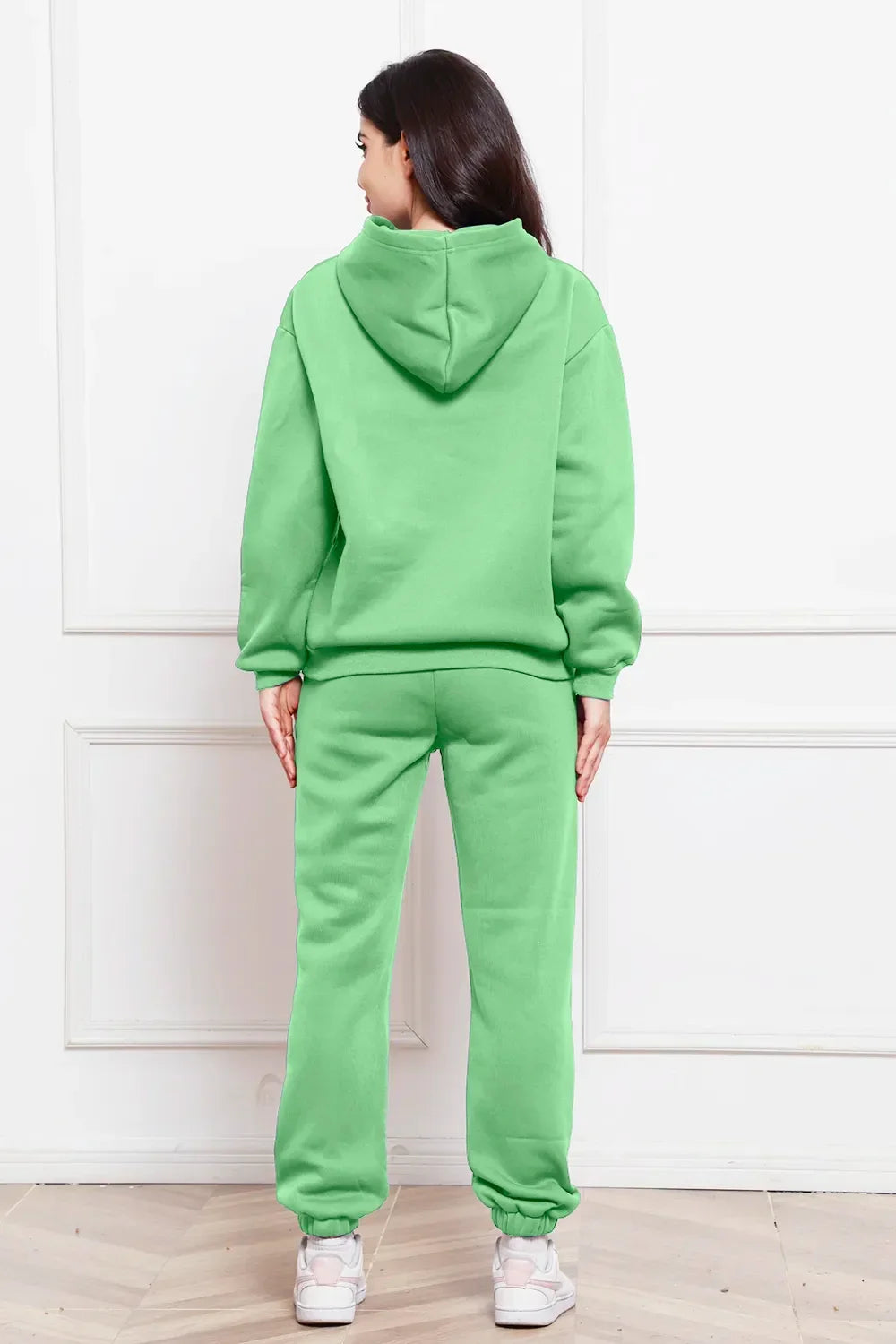 Drop Shoulder Long Sleeve Hoodie and Pants Set - tif-shop24.de