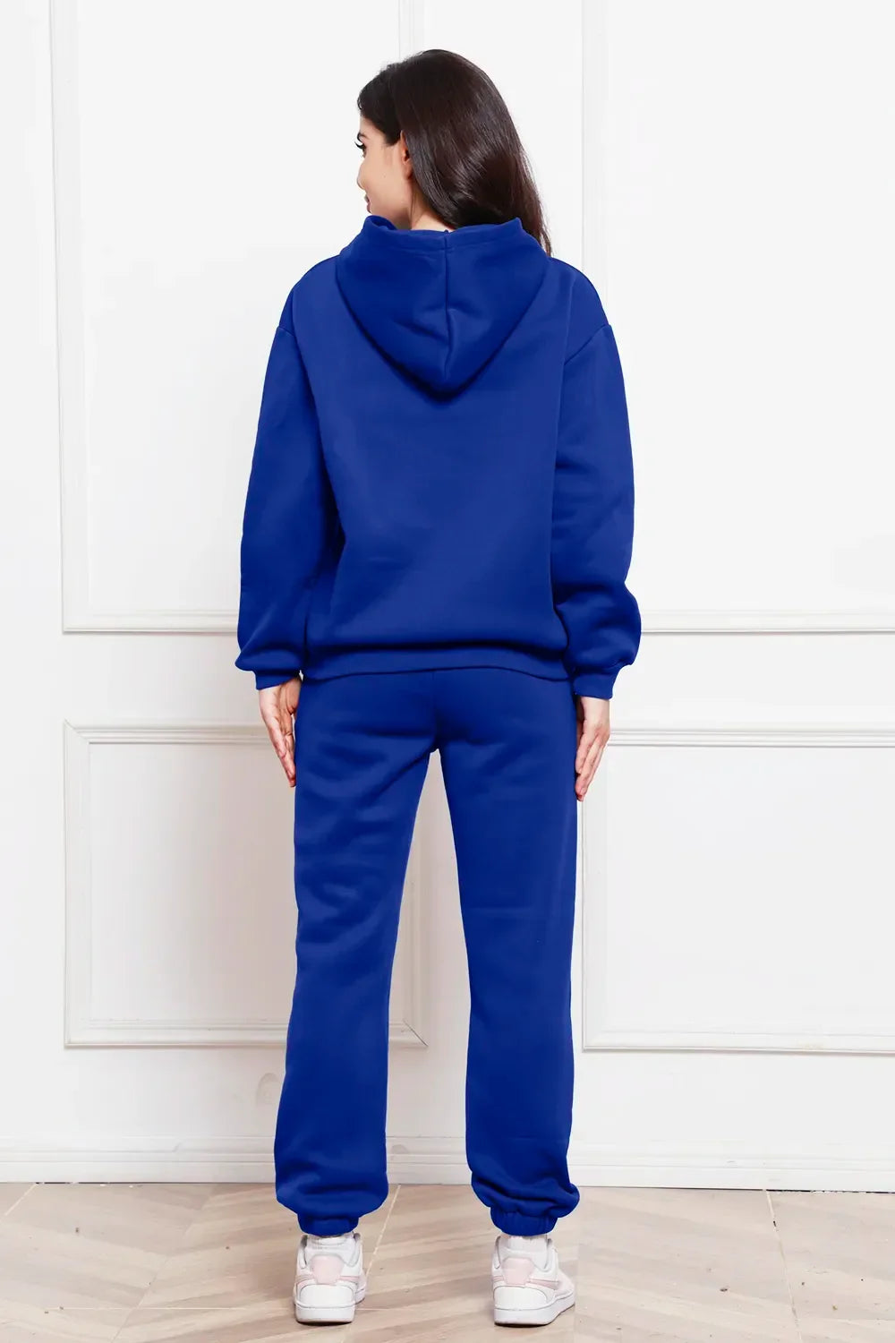 Drop Shoulder Long Sleeve Hoodie and Pants Set - tif-shop24.de