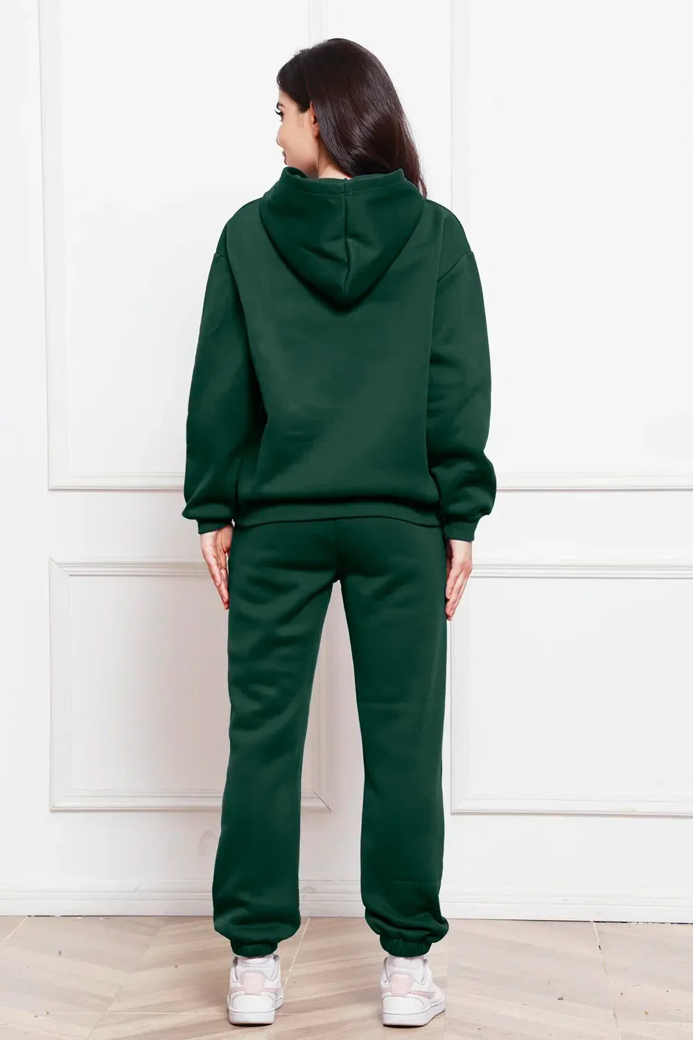 Drop Shoulder Long Sleeve Hoodie and Pants Set - tif-shop24.de