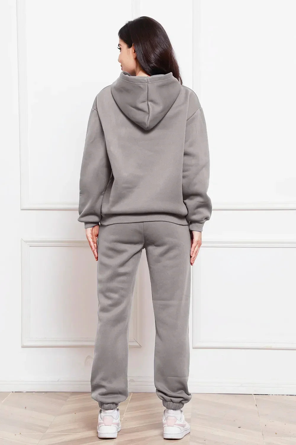 Drop Shoulder Long Sleeve Hoodie and Pants Set - tif-shop24.de