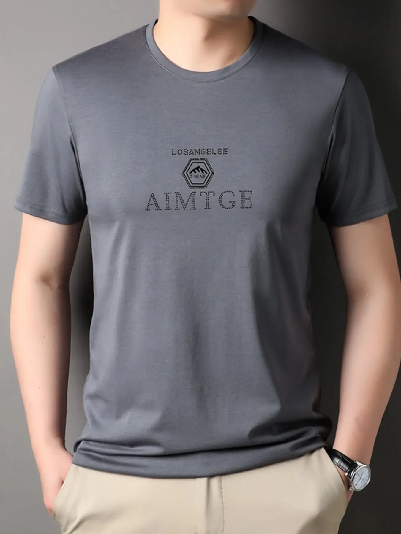 Men's Plus Size Round Neck Short Sleeve T-Shirt - tif-shop24.de