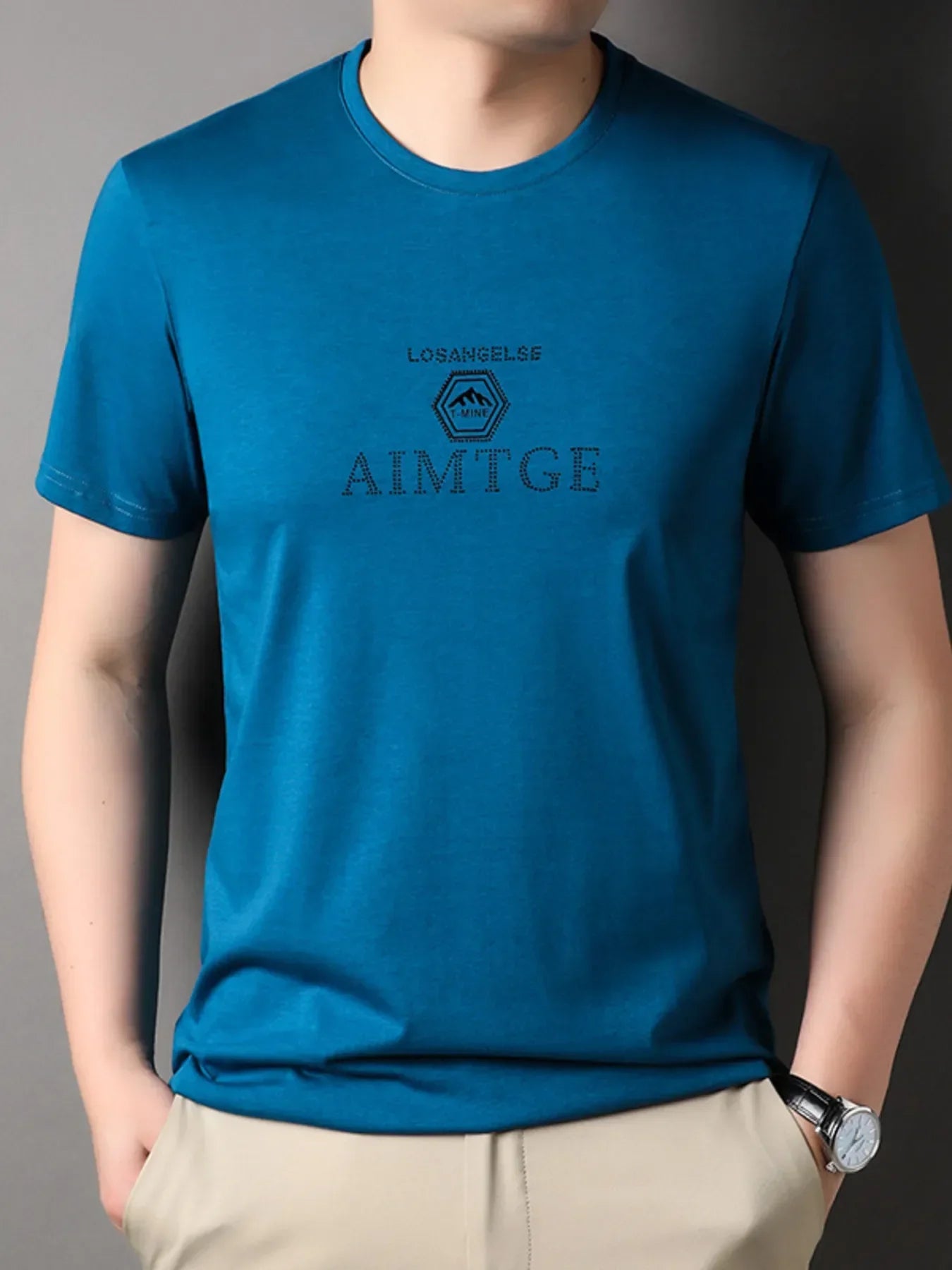 Men's Plus Size Round Neck Short Sleeve T-Shirt - tif-shop24.de