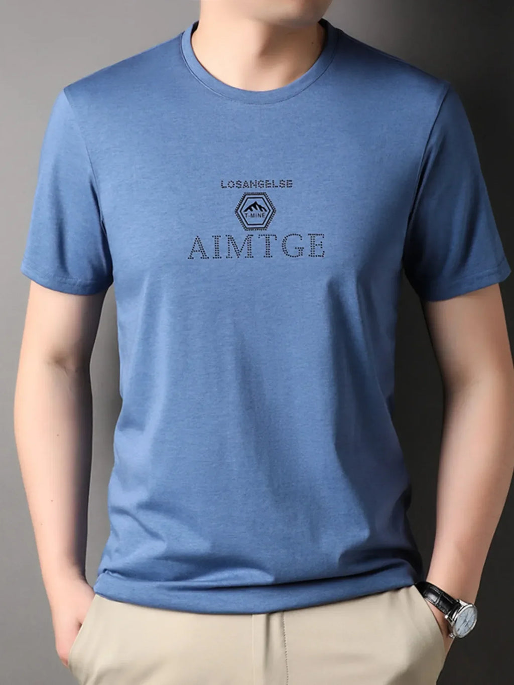 Men's Plus Size Round Neck Short Sleeve T-Shirt - tif-shop24.de