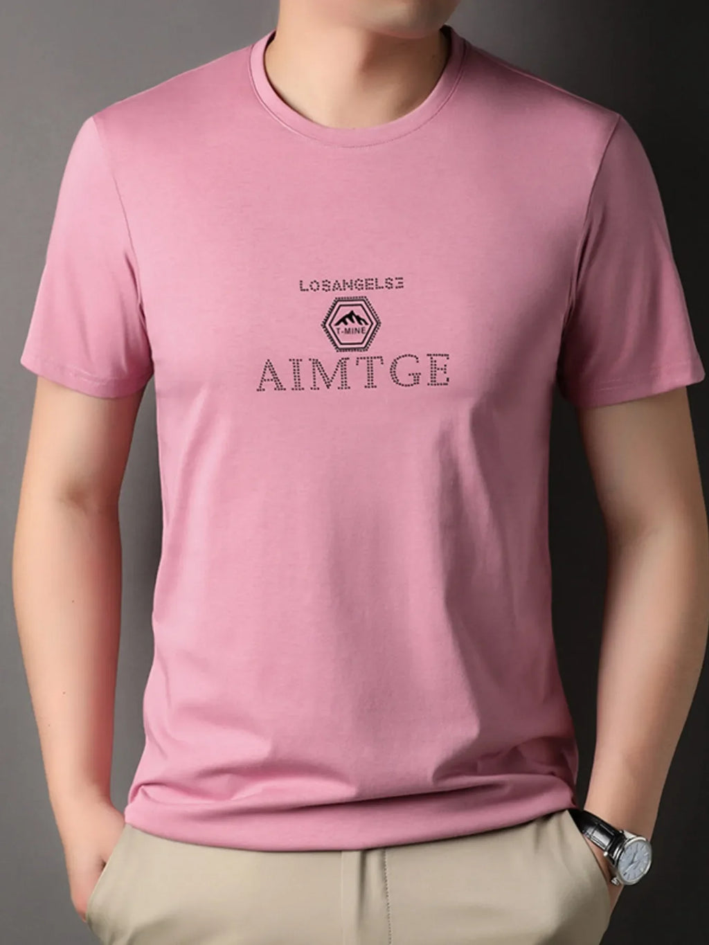 Men's Plus Size Round Neck Short Sleeve T-Shirt - tif-shop24.de