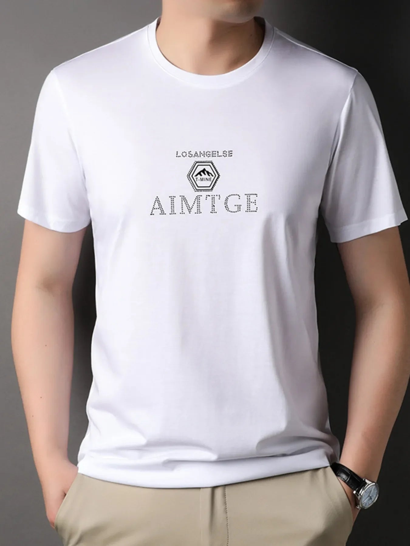 Men's Plus Size Round Neck Short Sleeve T-Shirt - tif-shop24.de