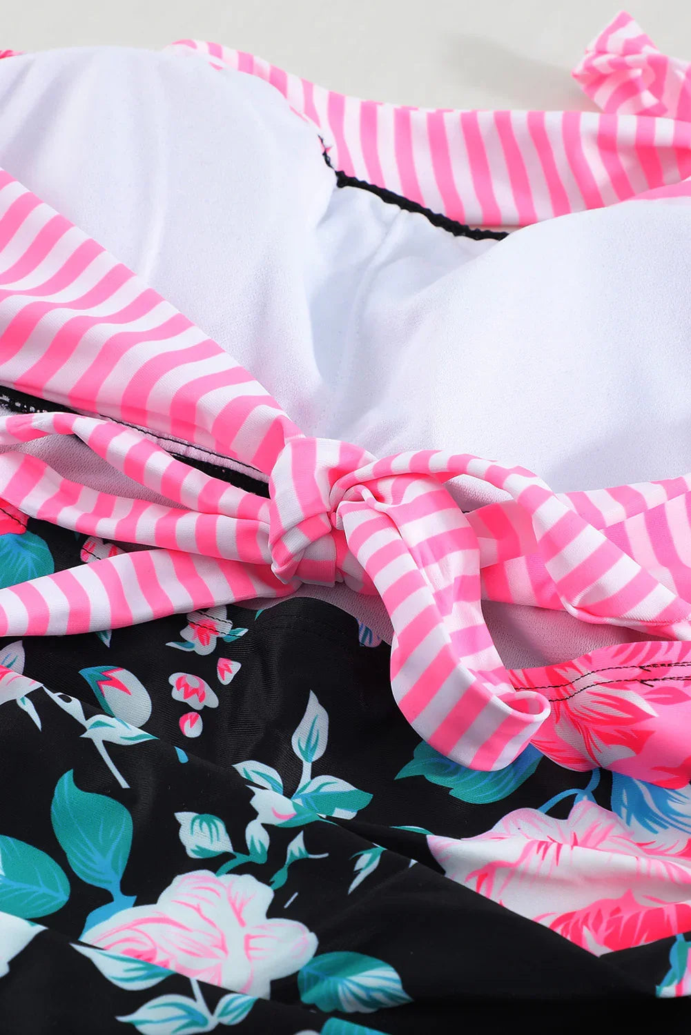 Mixed Print Tie-Back Two-Piece Swimsuit - tif-shop24.de