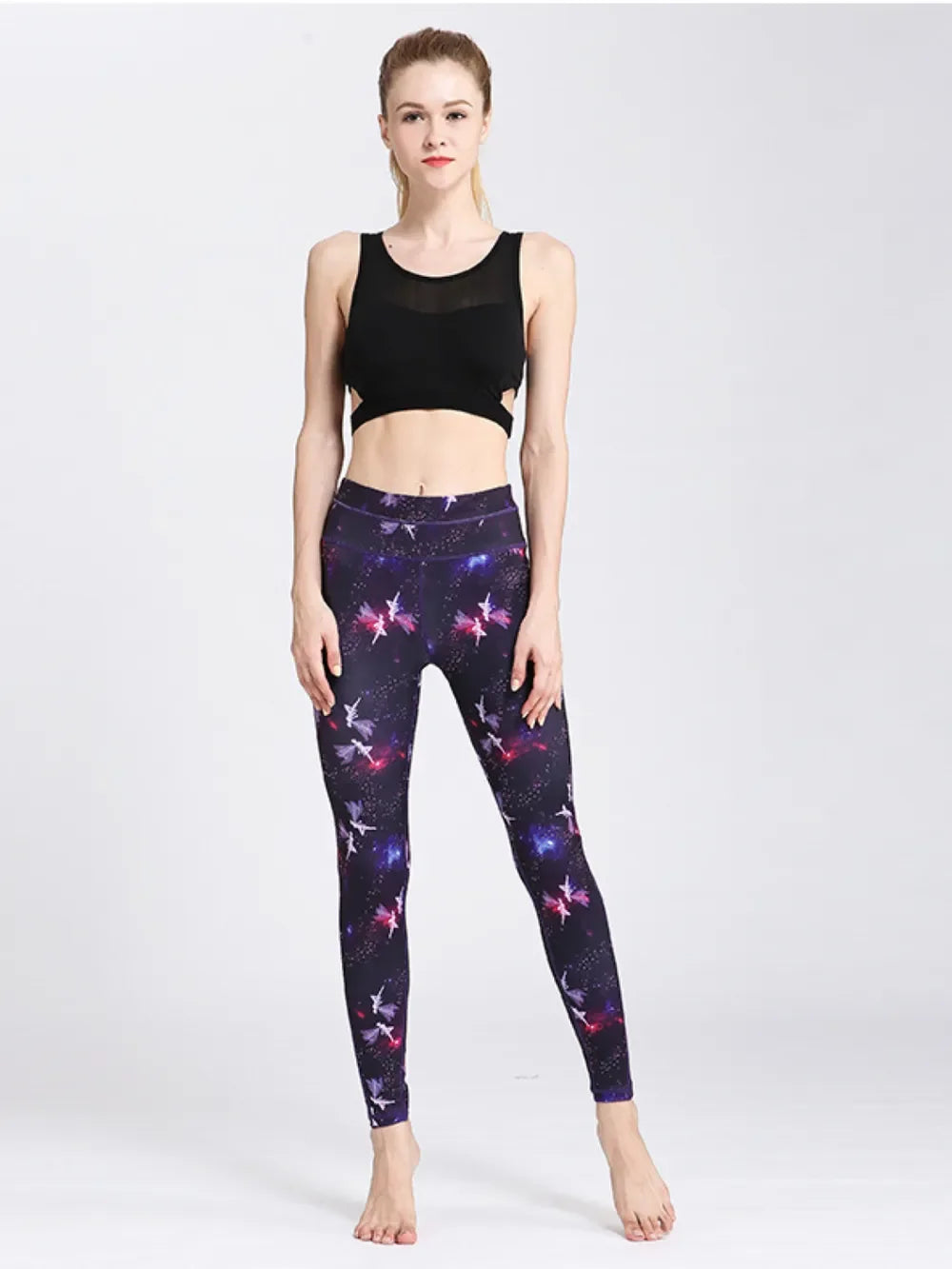 Printed Active High Waist Leggings - tif-shop24.de