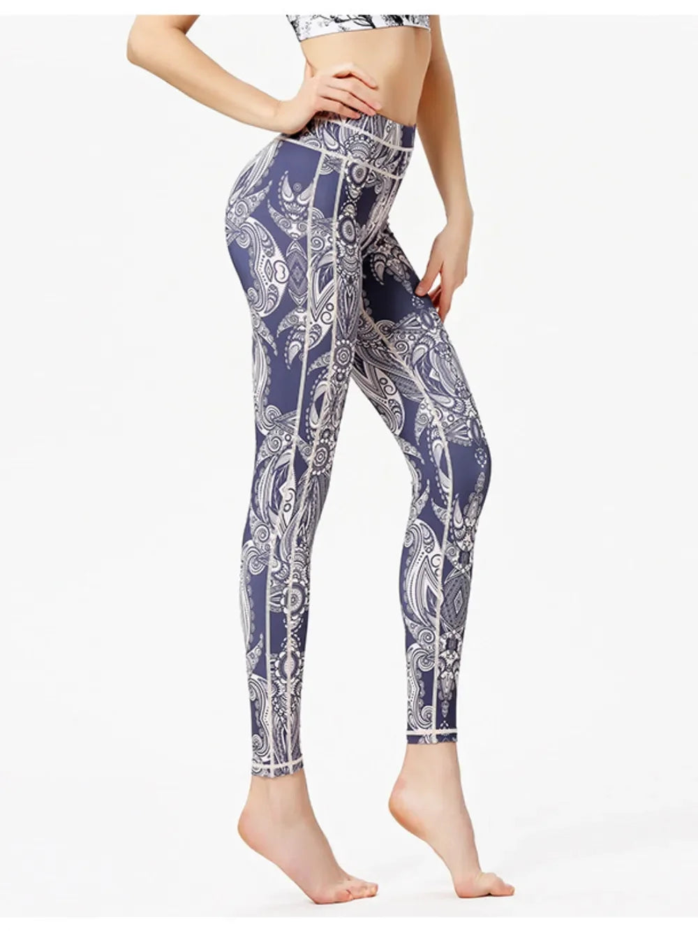 Printed Active High Waist Leggings - tif-shop24.de