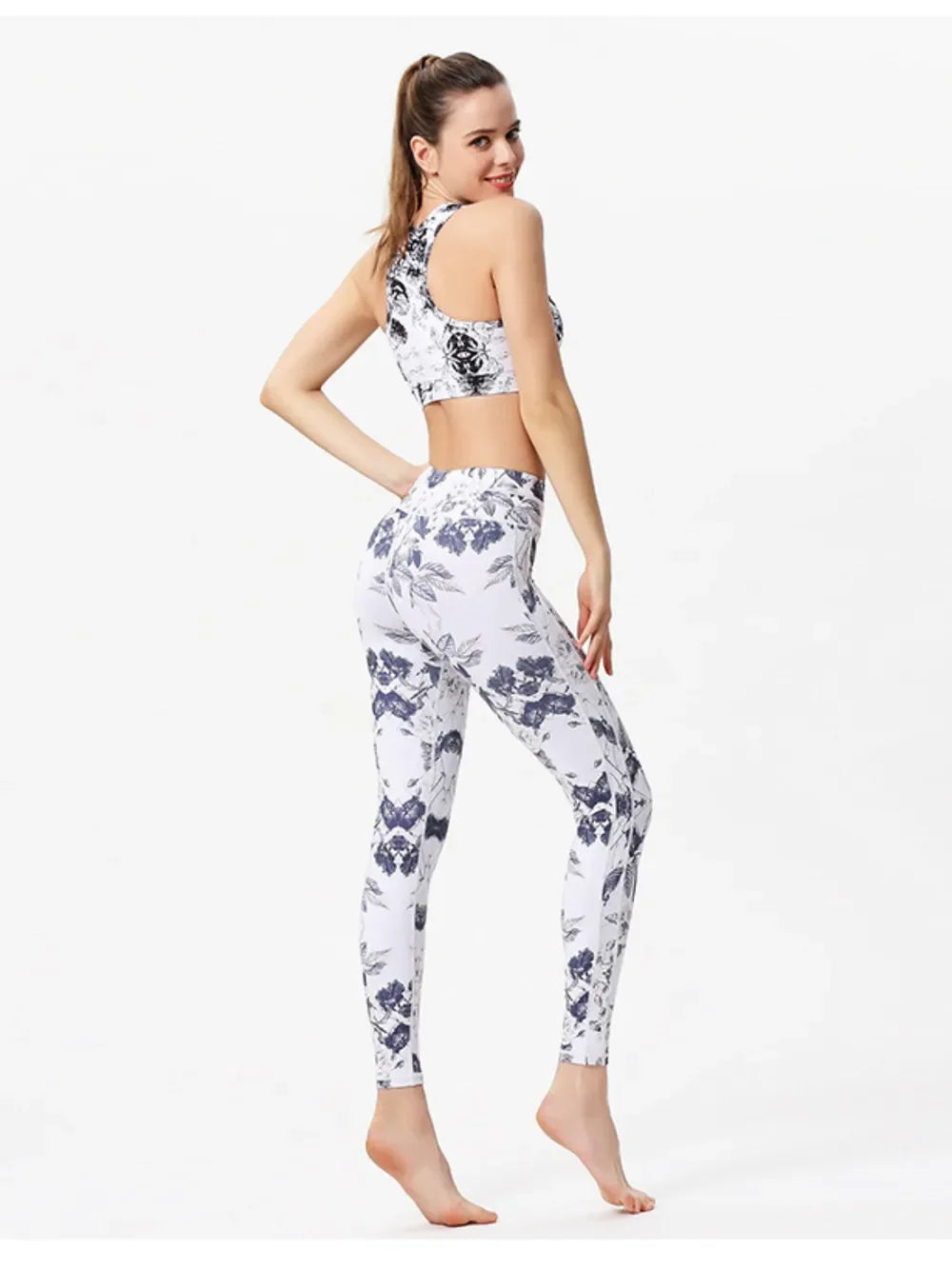 Printed Active High Waist Leggings - tif-shop24.de