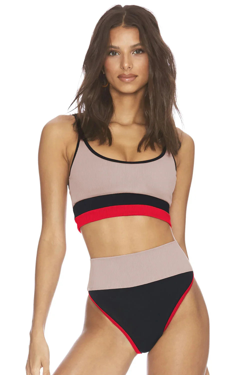 Color Block Spaghetti Strap Two-Piece Swim Set - tif-shop24.de