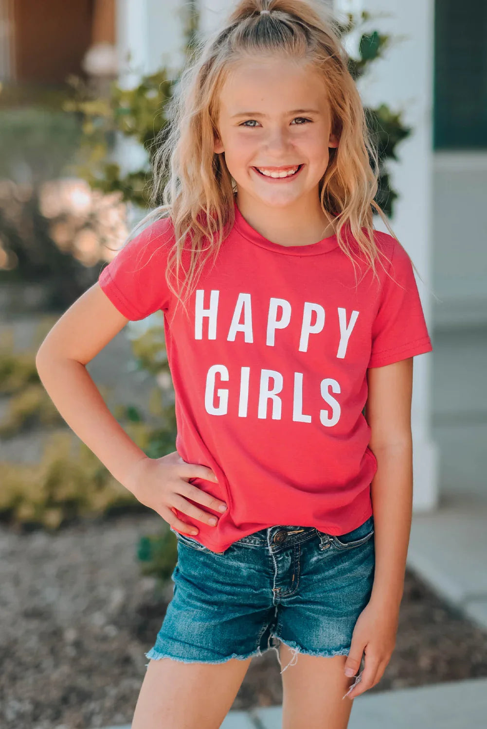 Girls Letter Graphic Short Sleeve T-Shirt - tif-shop24.de