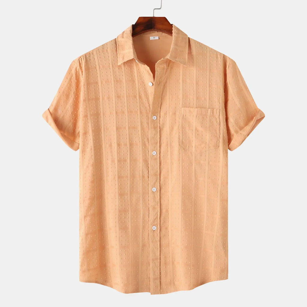 Men's Casual Short Sleeve Button Down Shirt - tif-shop24.de