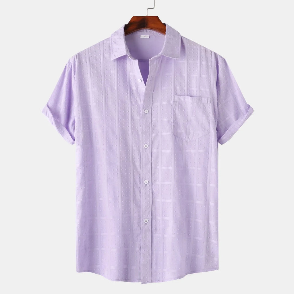 Men's Casual Short Sleeve Button Down Shirt - tif-shop24.de