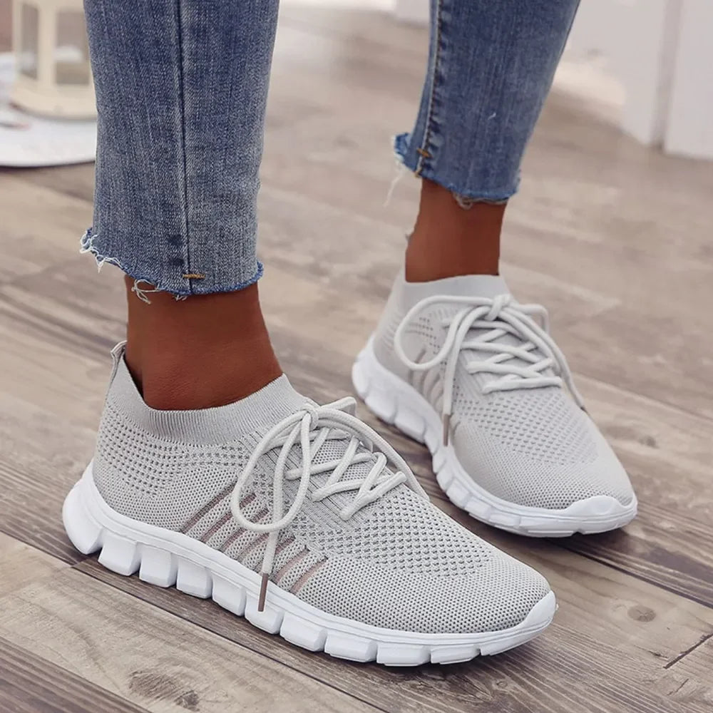 Breathable Mesh Round Toe Lace Up Athletic - tif-shop24.de