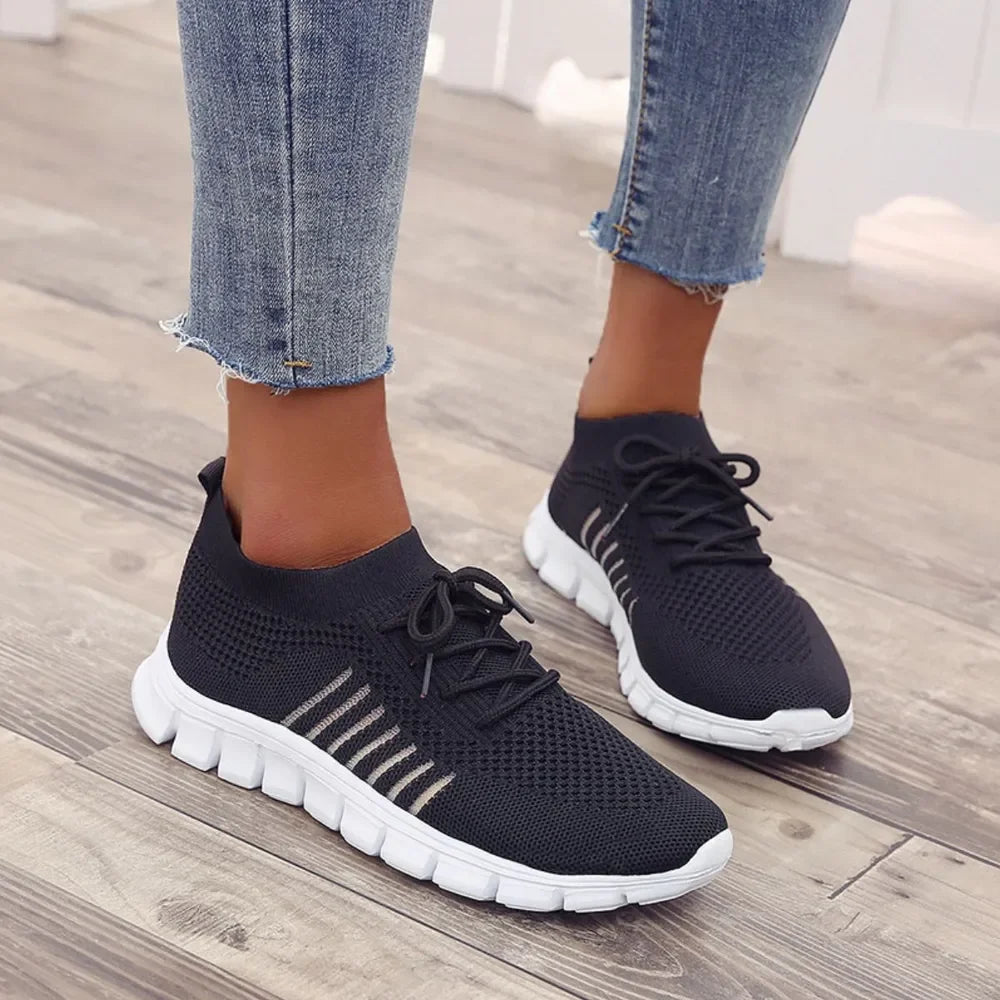 Breathable Mesh Round Toe Lace Up Athletic - tif-shop24.de