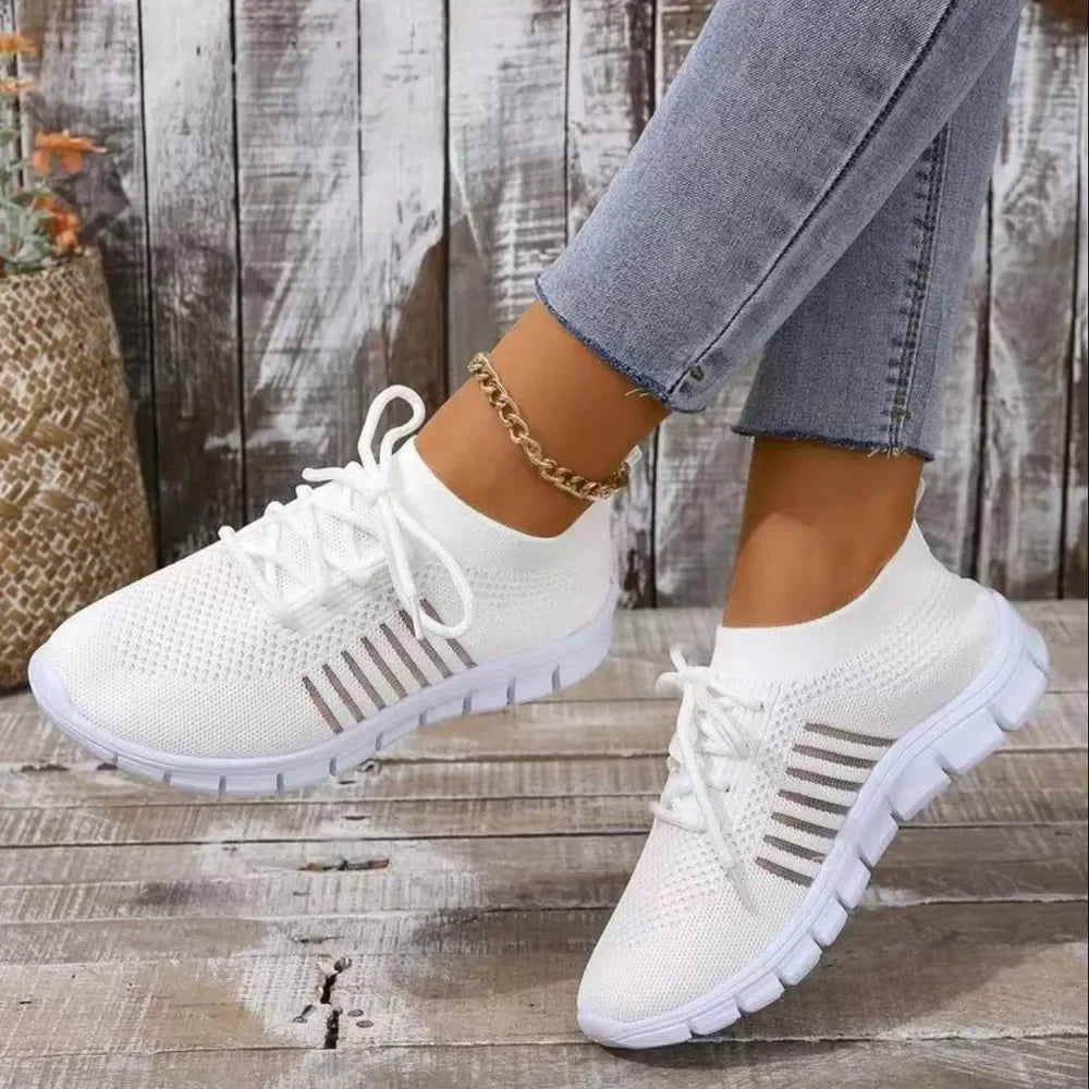 Breathable Mesh Round Toe Lace Up Athletic - tif-shop24.de