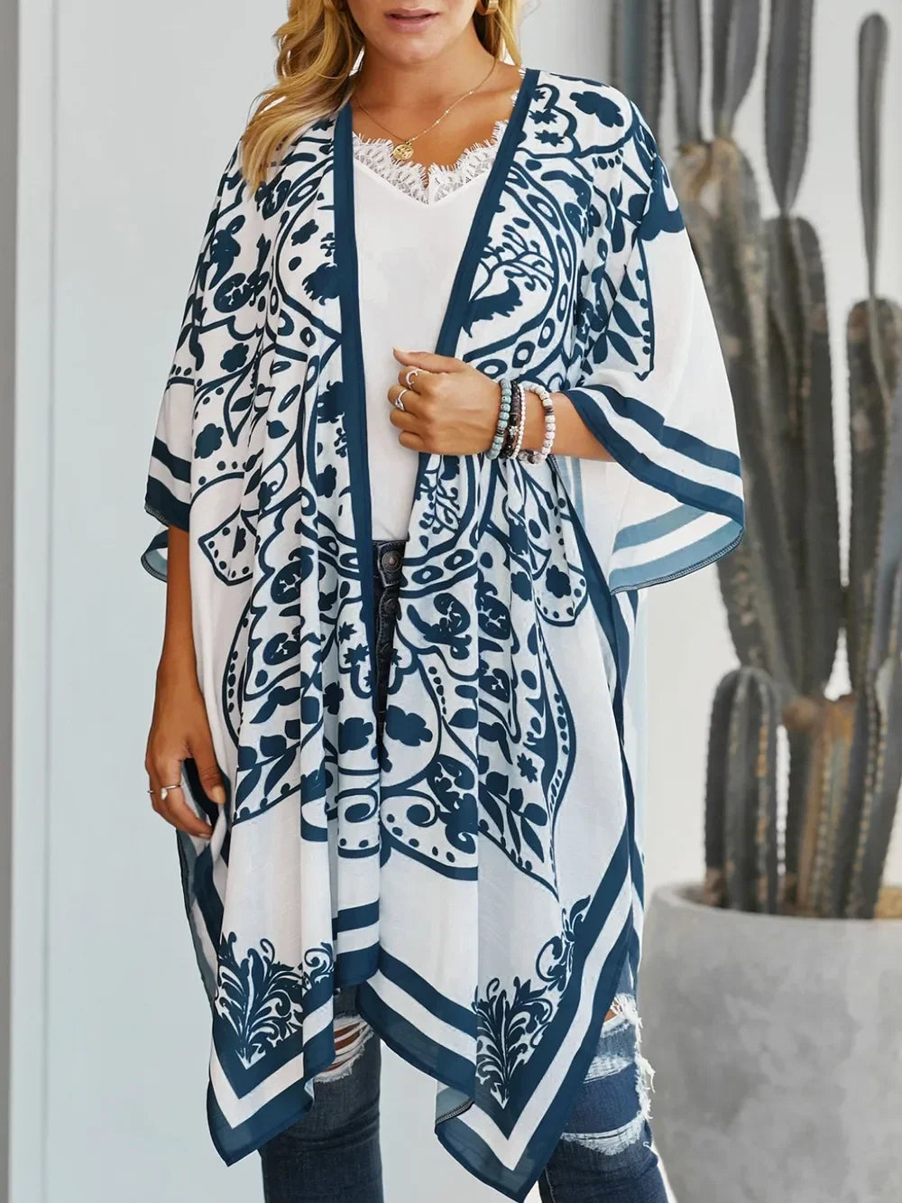 Printed Open Front Cover-Up - tif-shop24.de