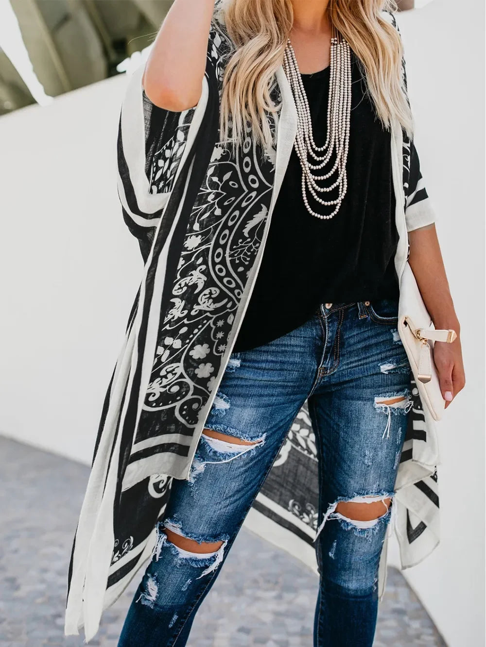 Printed Open Front Cover-Up - tif-shop24.de