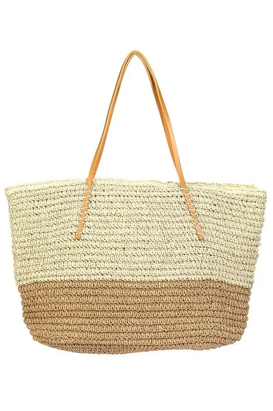 Fame Straw Braided Beach Tote Bag - tif-shop24.de