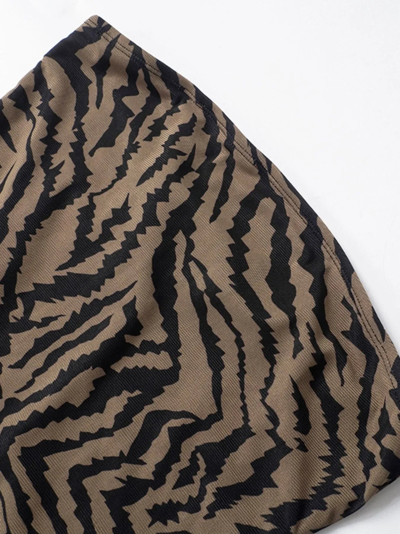 Zebra Print Maxi Dress with Side Slit - tif-shop24.de