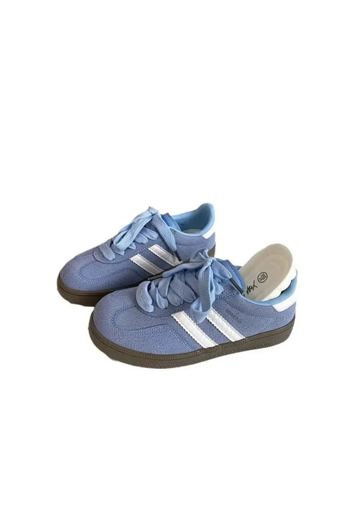 Contrast Round Toe Flat Sneakers - tif-shop24.de