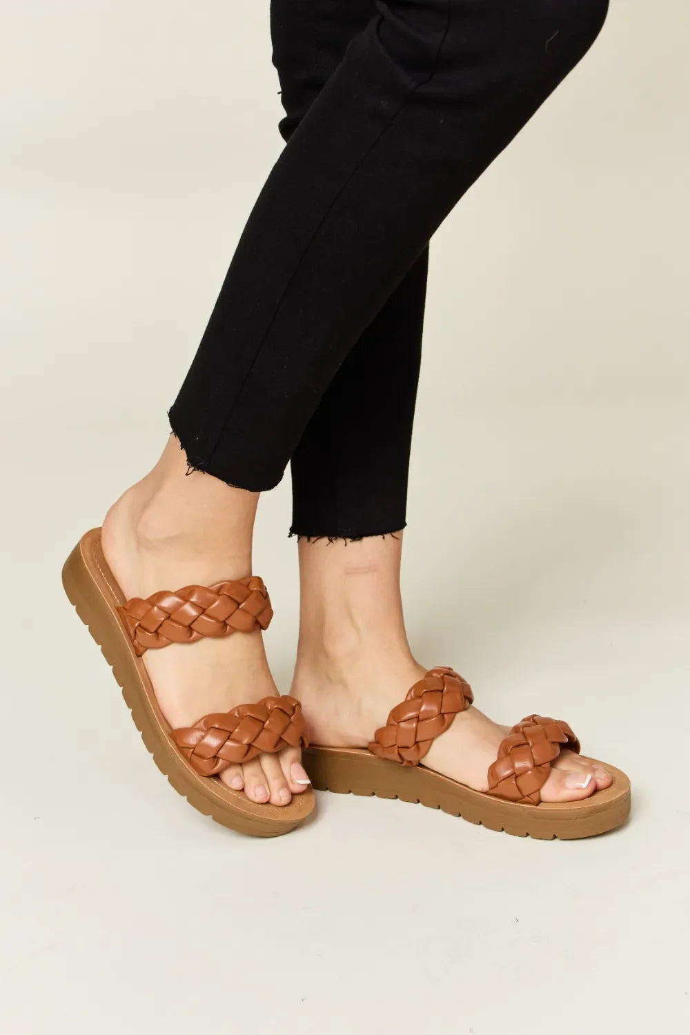 WILD DIVA Platform Sandals - Woven Dual Band Sommer - tif-shop24.de
