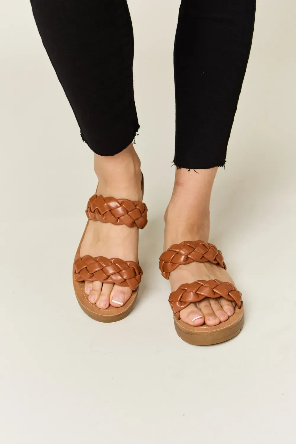 WILD DIVA Platform Sandals - Woven Dual Band Sommer - tif-shop24.de