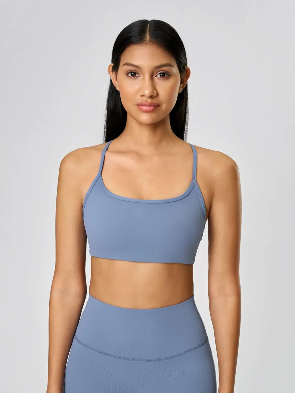 Millennia Crisscross Back Scoop Neck Active Cami with Detachable Chest Pads - tif-shop24.de