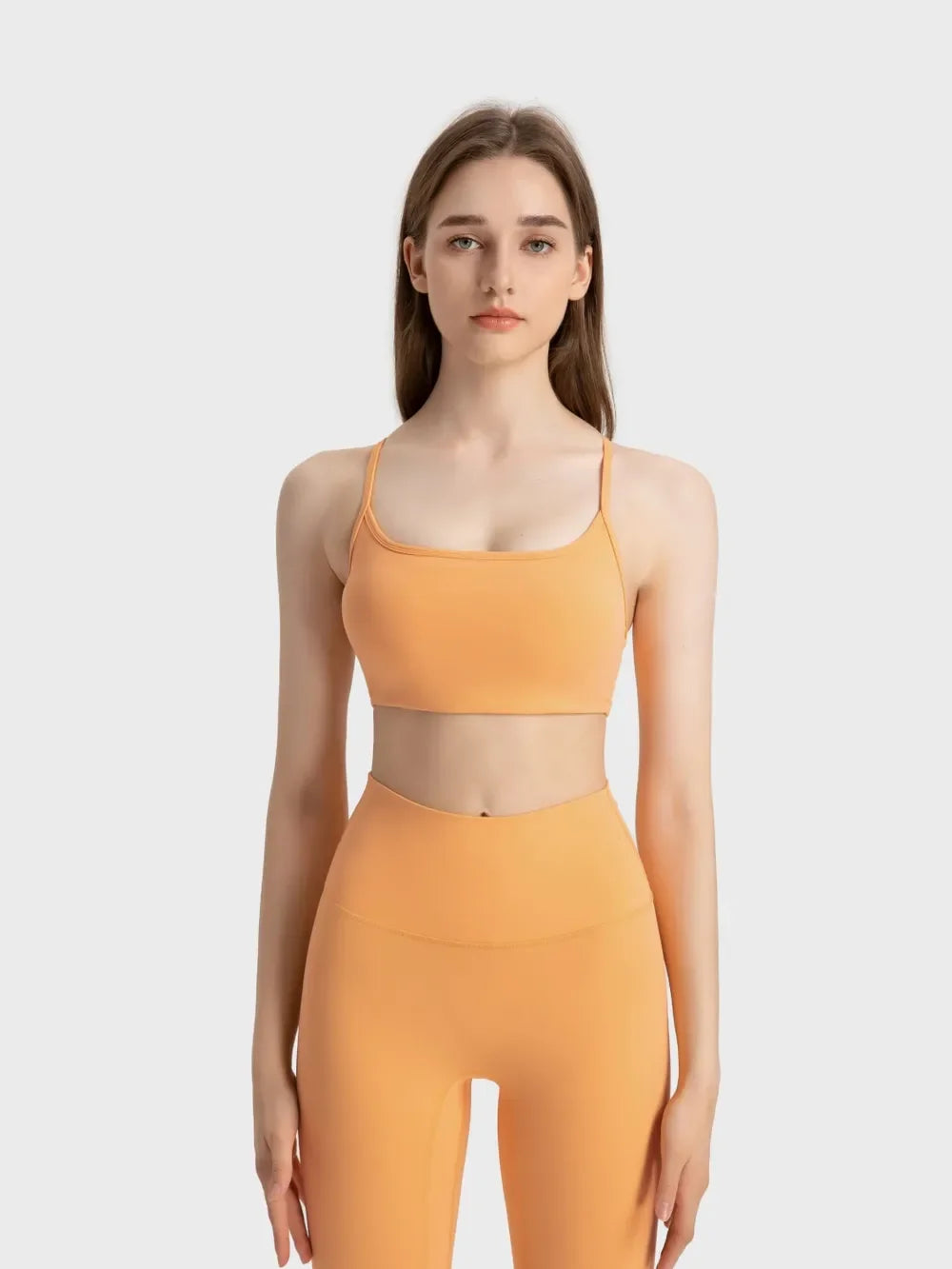 Millennia Crisscross Back Scoop Neck Active Cami with Detachable Chest Pads - tif-shop24.de