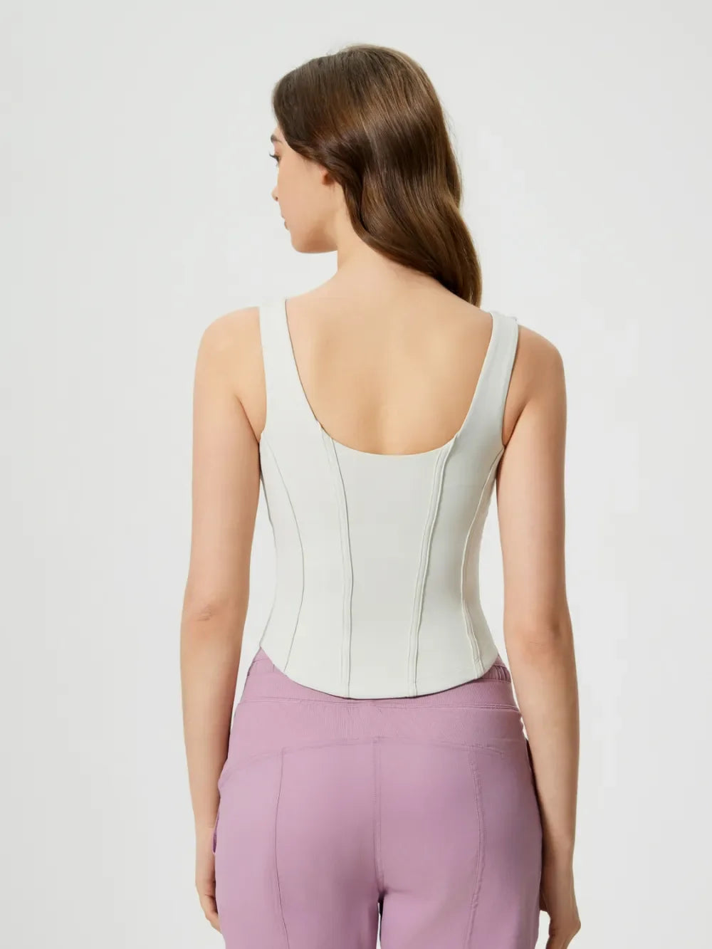 Millennia Round Neck Wide Strap Active Tank with Detachable Chest Pads - tif-shop24.de