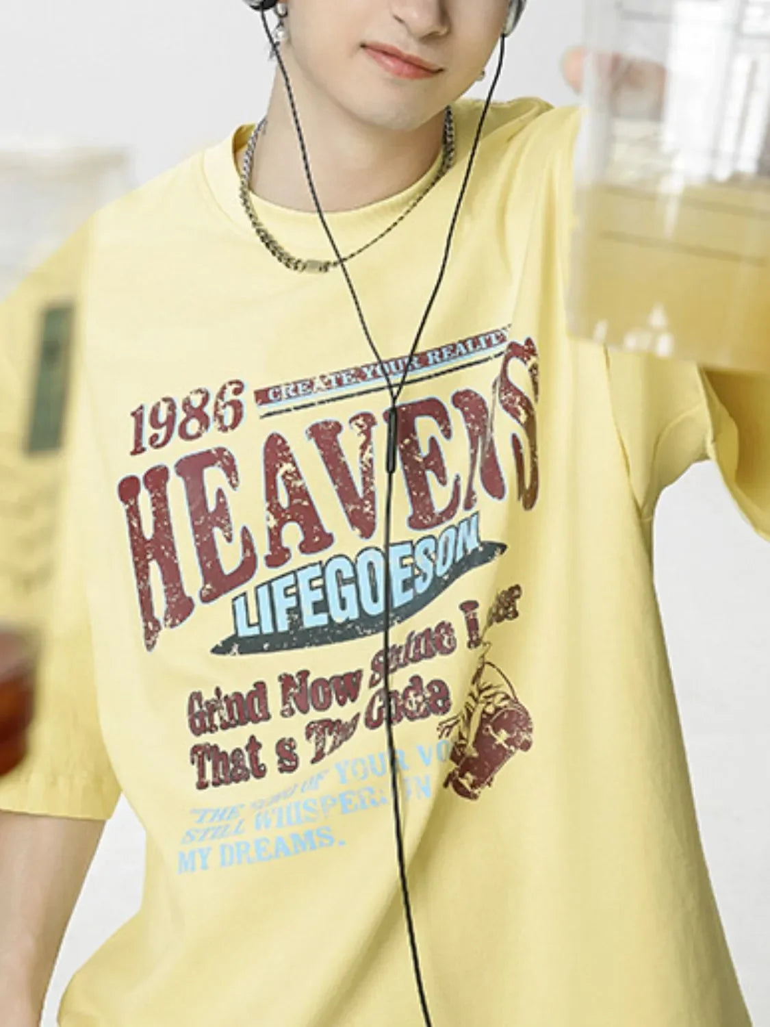 Men's Plus Size Graphic Round Neck Half Sleeve T-Shirt - tif-shop24.de