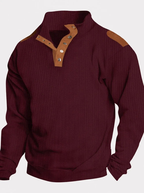 Men's Full Size Quarter Snap Long Sleeve Top Plus Size - tif-shop24.de