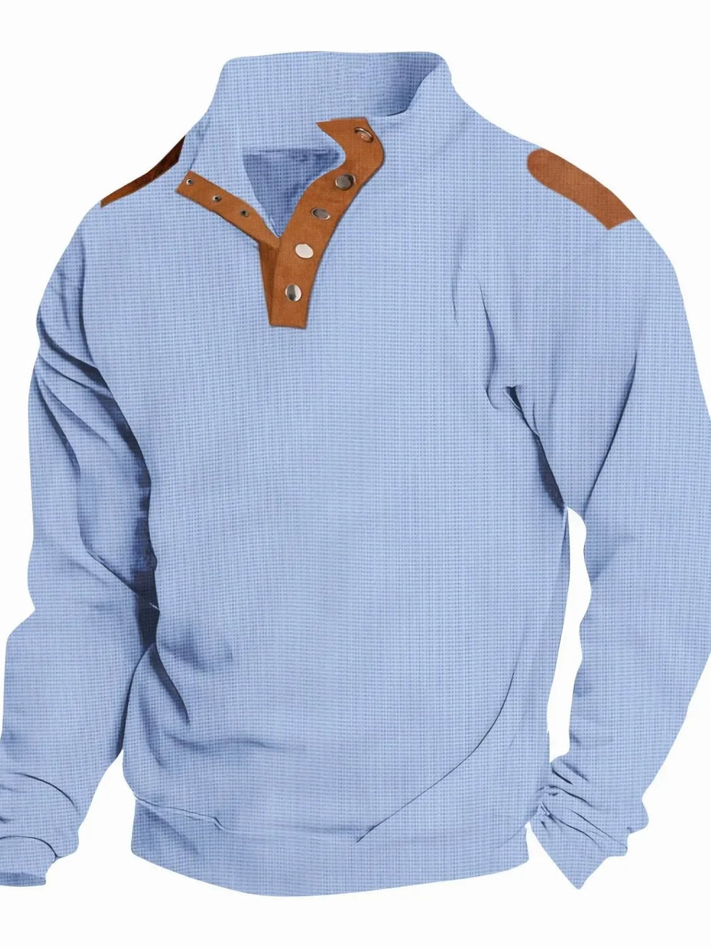 Men's Full Size Quarter Snap Long Sleeve Top Plus Size - tif-shop24.de