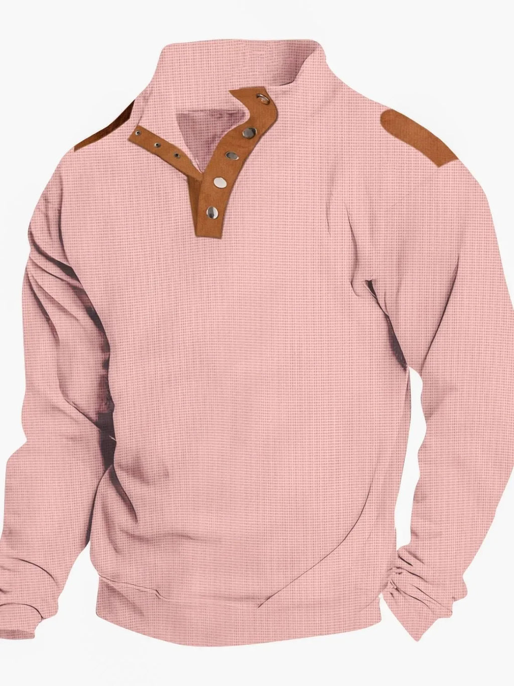 Men's Full Size Quarter Snap Long Sleeve Top Plus Size - tif-shop24.de